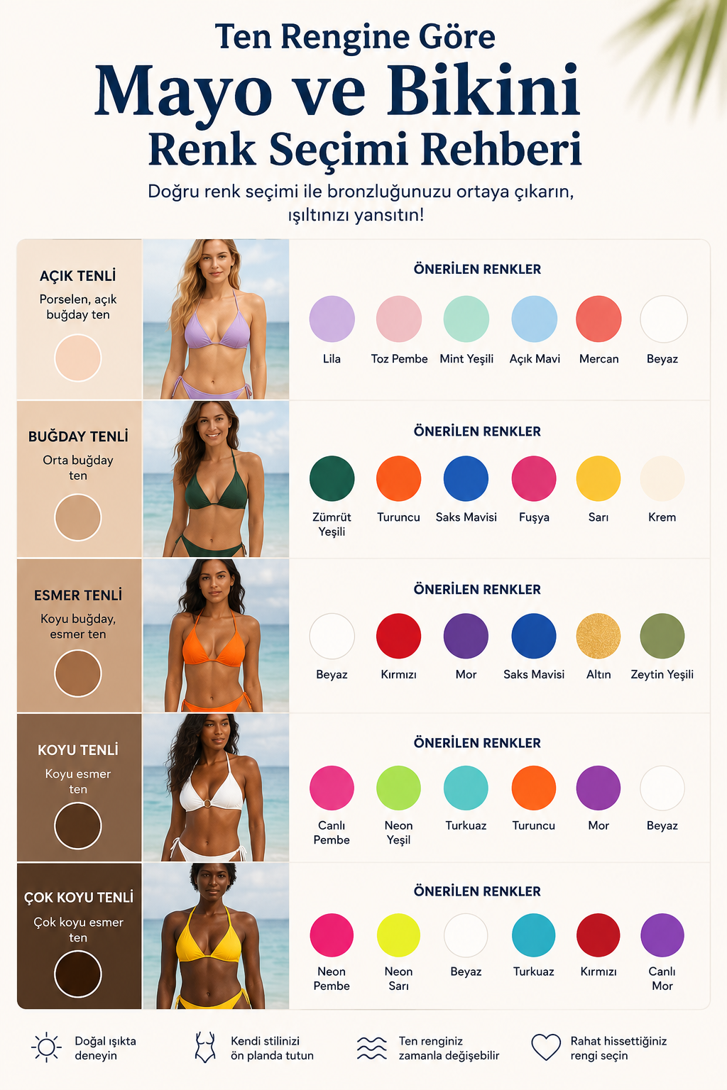Choosing Swimwear Colours to Match Your Skin Tone